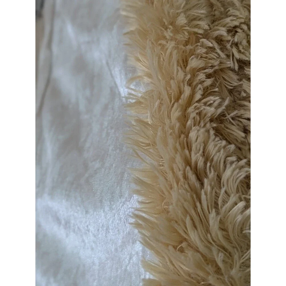 VTG Lion Halloween Costume Jacket Child Large Brown Zip Furry Hooded Mane Tail